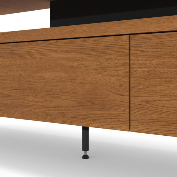 Szafka RTV PUFFIN 154 cm 3S czereśnia lakierowany fornir