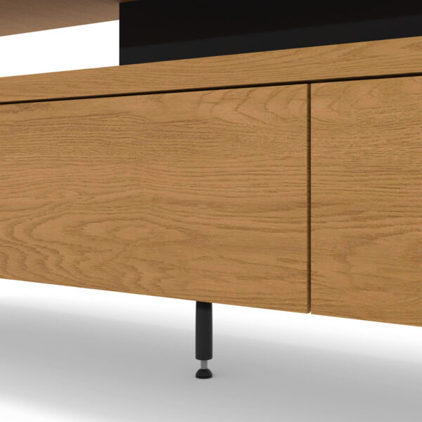 Komoda PUFFIN 154 cm 3D3S orzech włoski lakierowany fornir