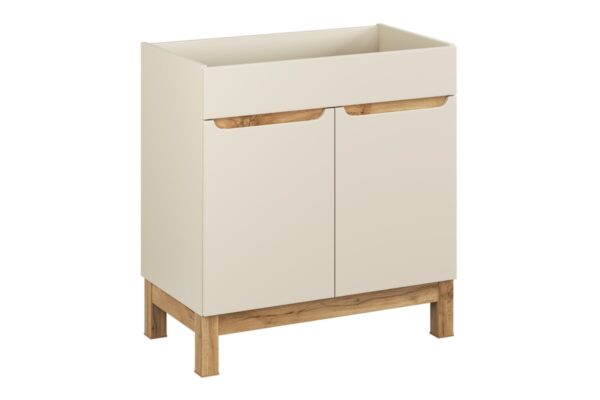 Szafka pod umywalkę 80cm 2 drzwi (1) BALI kaszmir