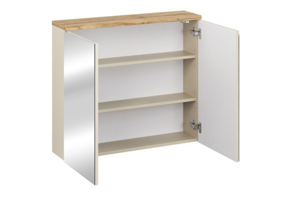 Szafka z lustrem 80cm BALI kaszmir 2 drzwi (3)
