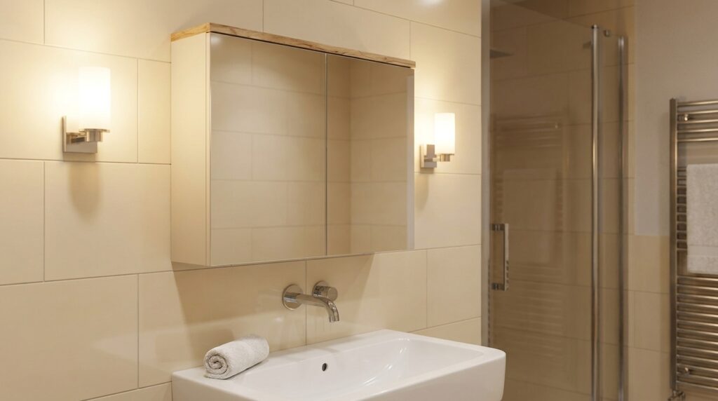 szafka lazienkowa z lustrem bali kaszmir 60cm 2d generated