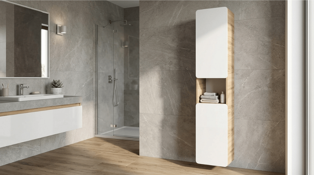 Słupek łazienkowy ARUBA White 35cm 2D1P