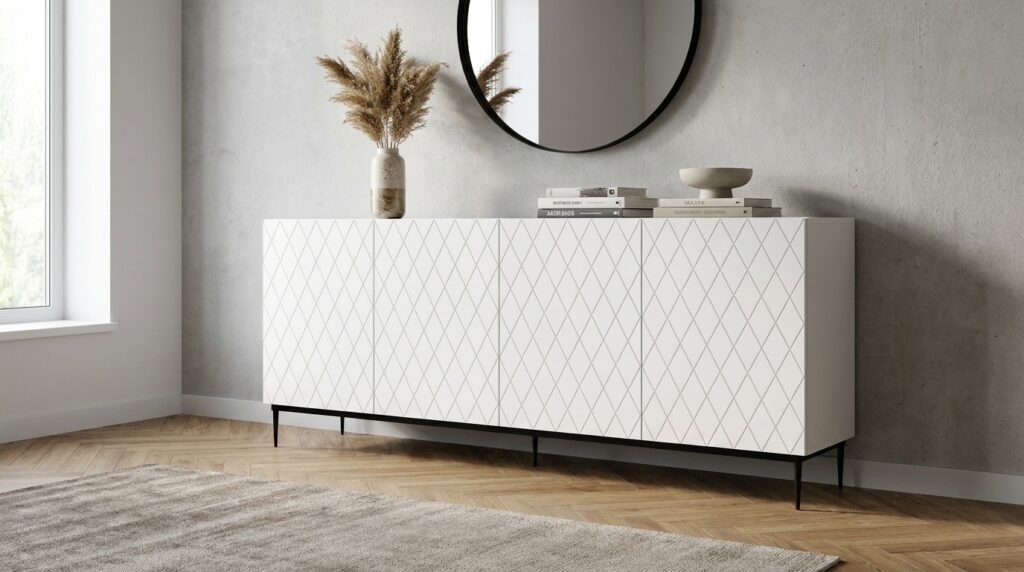 komoda diuna 193 cm 4d na nozkach bialy mat 2 generated