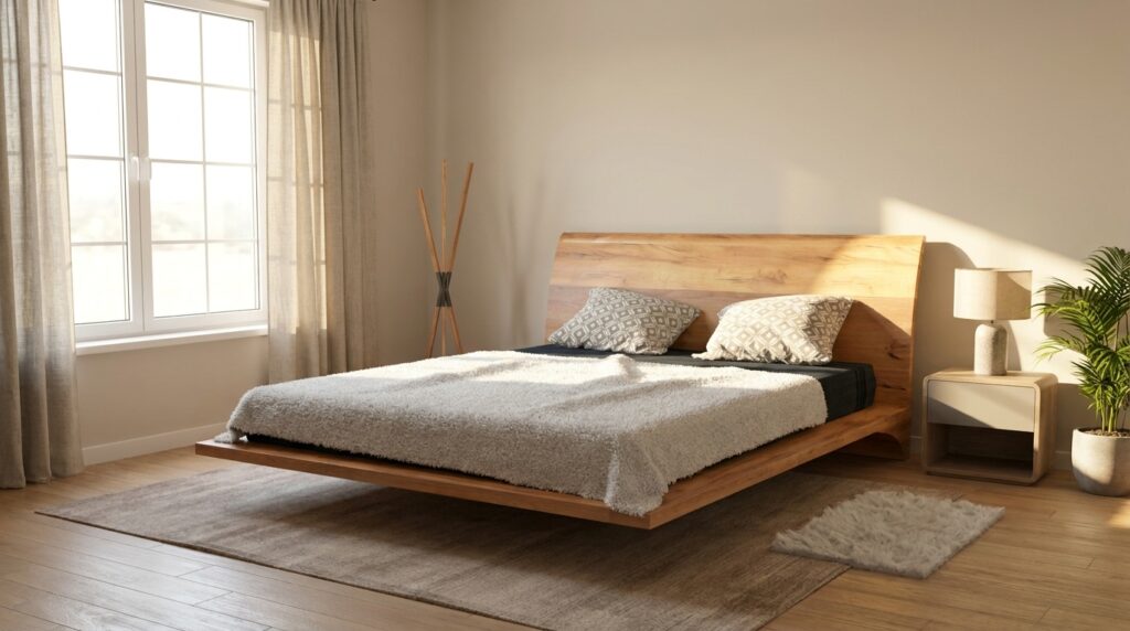 lozko ray 120cm orzech lite drewno