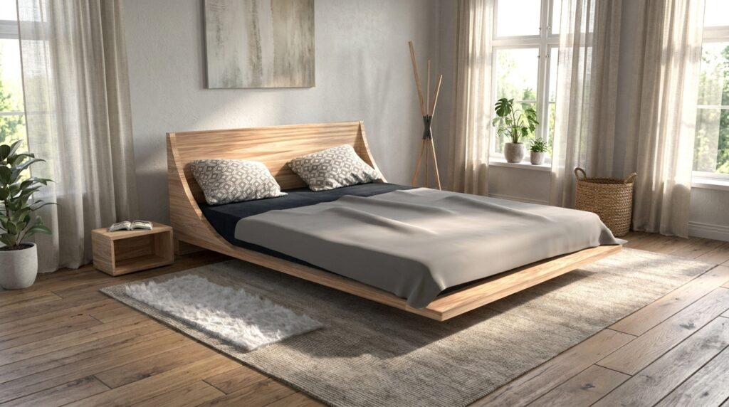lozko russ 120cm orzech lite drewno