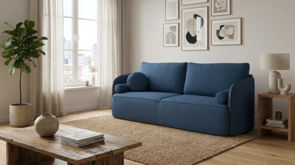 sofa rozkladana elena 3dl 195cm granatowa generated
