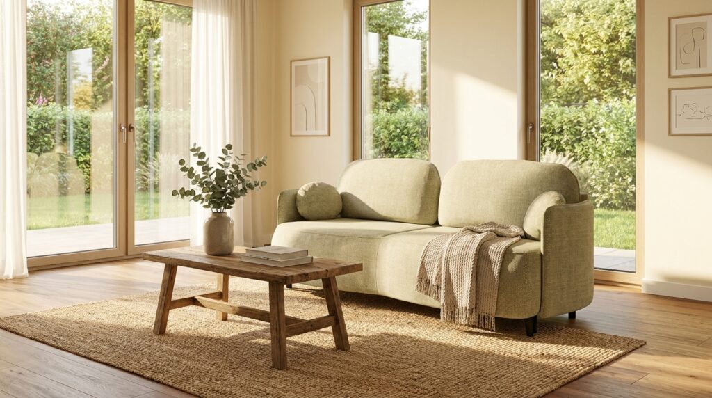 sofa rozkladana olivia 3dl 200cm oliwkowa generated