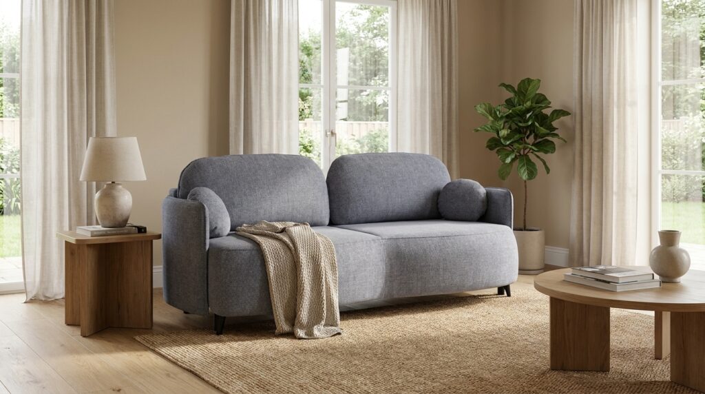 sofa rozkladana olivia 3dl 200cm szary generated