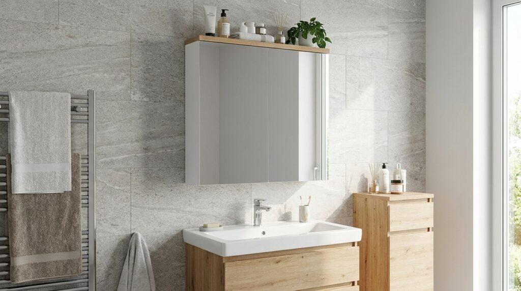szafka lazienkowa z lustrem bali white 60cm 2d generated