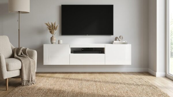 szafka rtv aura 150 cm bialy polysk uniwersalna generated