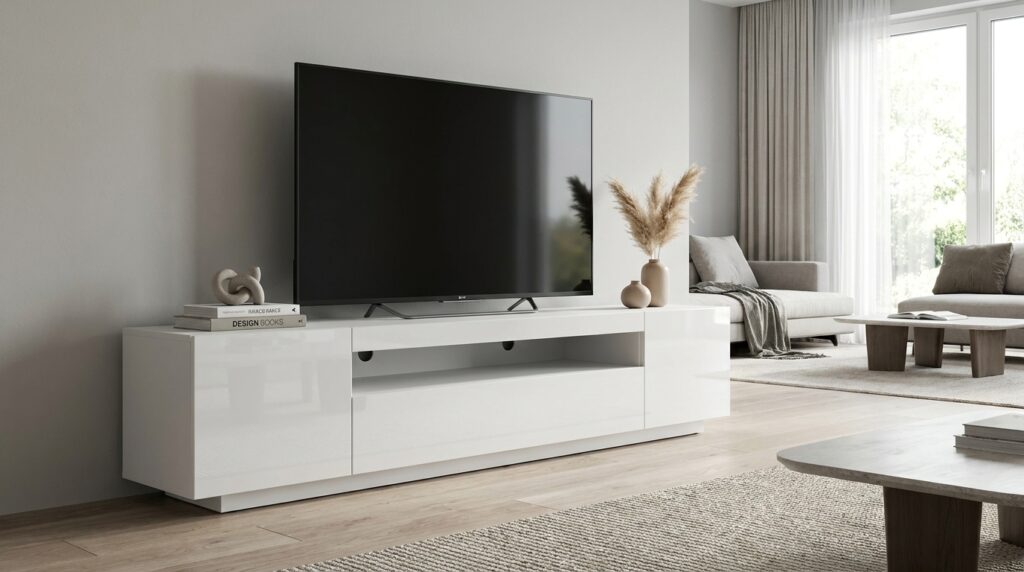 szafka rtv aura 200 cm bialy polysk uniwersalna generated(1)