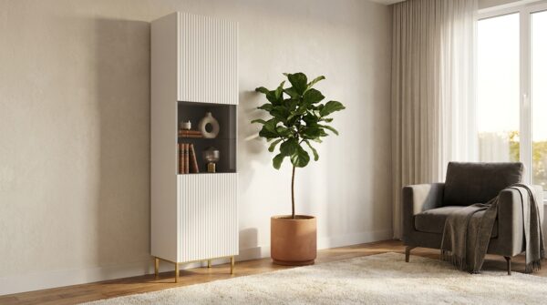 witryna ravenna b 60 cm 1d bialy mat zlota rama generated