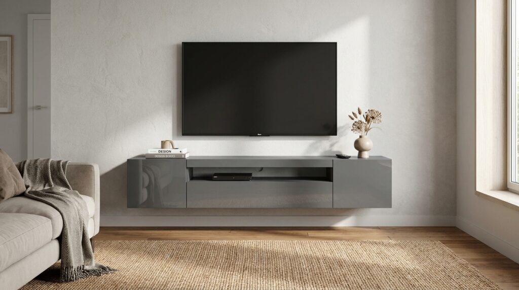 szafka rtv aura 200 cm grafit uniwersalna generated