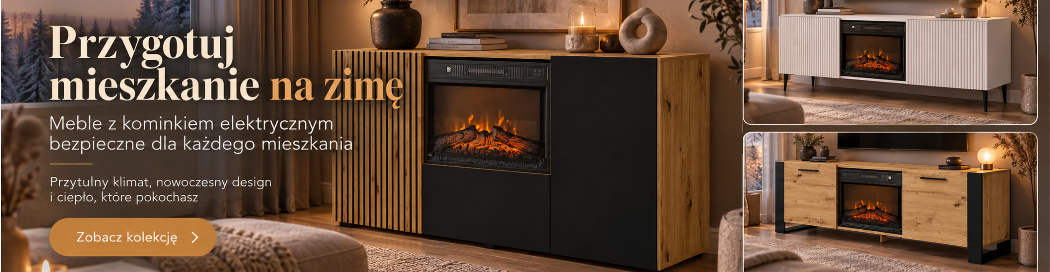 Baner 1 meble z kominkiem