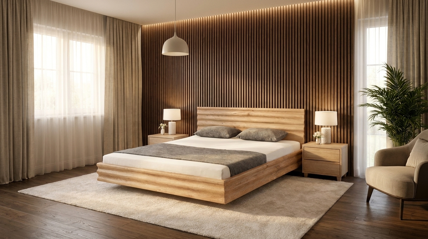 lozko wave1 140 cm jesion lite drewno generated